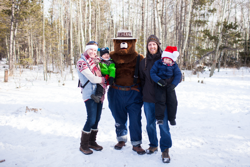 Family Picture with Smokey Bear